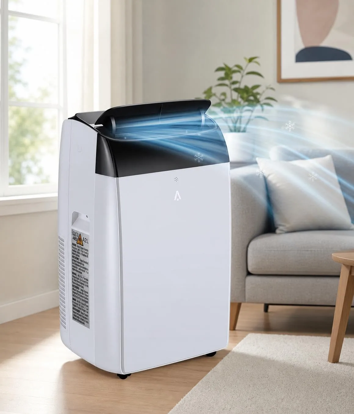 14000 btu portable ac black dehumidifier low noise 750 sqft